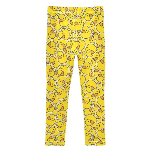 Girls Leggings Soft Toddler Ankle Length Bottoms Duck Kids Dance Yoga Pants 4-10 Years2