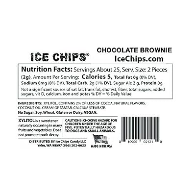 ICE CHIPS Xylitol Candy 3 Pack Assortment (Chocolate Brownie, Salted Caramel, Orange Cream)