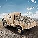 QIYHBVR RC Four-Wheel Drive Alloy Climbing Off-Road Vehicle Simulation Heavy-Duty Army Truck Full Metal Chassis Remote Control Car Charging Car Can Carry 3KG Weight Children's Toy Car