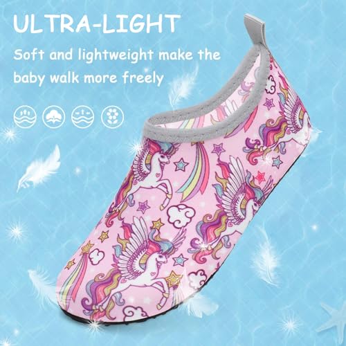 Image of ANLUKE Kids Boys Girls Water Shoes Barefoot Aqua Socks Fast Dry Beach Swim Outdoor Sports Shoes for Toddler