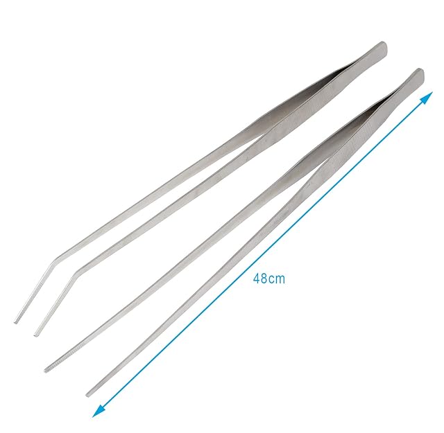 Foto 5 de 7 de ACEONE Pinzas para acuario, 2 piezas de acero inoxidable de 48 cm