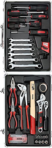 Werkzeugkoffer Werkzeug Koffer bestückt 51 Teile - Aluminium 39 x 29 x 11 cm – Bild 3