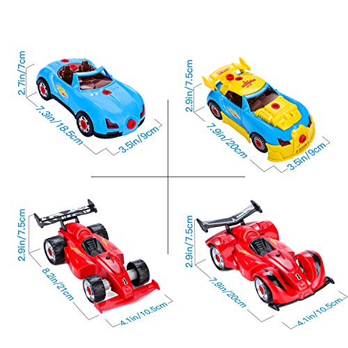 image for Take Apart Racing Cars Toys,Vimpro Build Your Own Toy Racer Car STEM T