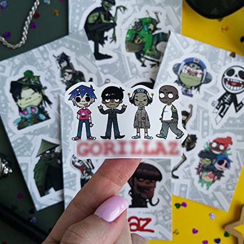Image of 36Pcs Rock Band Stickers, Alternative Hip Hop Band Stickers, Guitar Decals, Merchandise, Music Emblems and Decals, Gifts for Women & Men