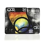 QOR Aquarelle - Juego de 24 colores extra finos, metal, surtidos, 5 ml