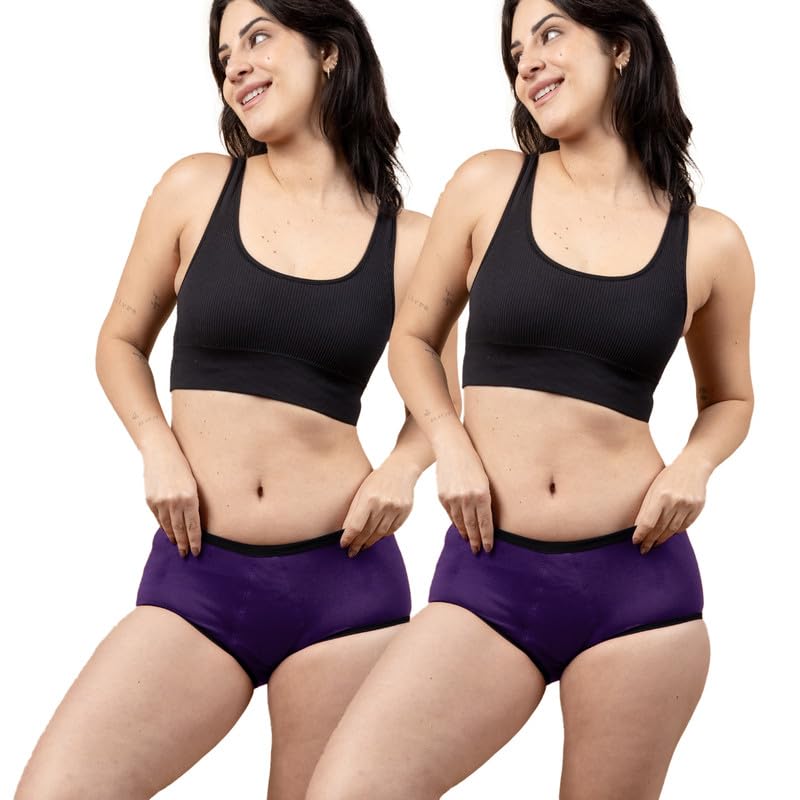 Image of REVAA Heavy Period Panty for Women & Girls (Pack of 2) Cotton, Reusable & Leak Proof Menstrual Underwear, No Pads Required, Rash-Free Comfort, for Super Heavy Flow, Lasts Up to 2 Yrs