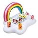Kyerivs Aufblasbarer Getränkehalter Regenbogen-Wolke Getränkehalter Schwimmende Coasters für Pool Party Wasser-Spaß Strand Spielzeug mit 4 Getränk Löchern &1 rechteckiger Nut Erwachsene & Kinder