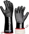 932°F Extreme Heat Resistant Gloves for Tansyan Grill BBQ, Waterproof Long Sleeve Pit Grill Gloves for Fryer, Baking, Oven,Smoker,Fireproof, Oil Resistant Neoprene Coating?14-Inch ?