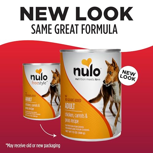 Image of Nulo Grain-Free Chicken, Carrots, & Peas Recipe Adult Wet Canned Dog Food, 13 Ounce, 12 Cans