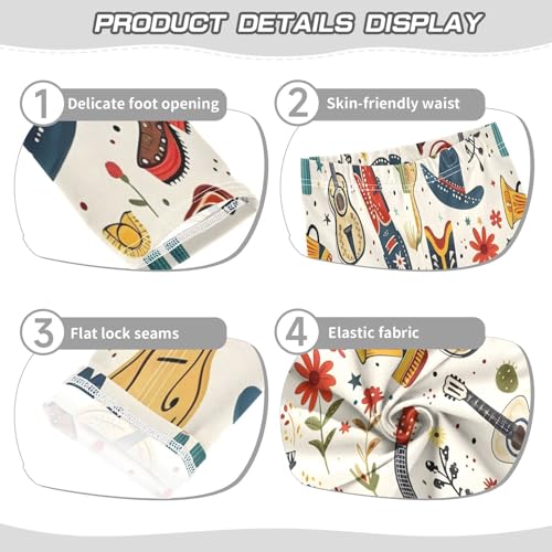 Toddler Girls Leggings Printed Yoga Pants Leggings Cowboy Boot for Kids3