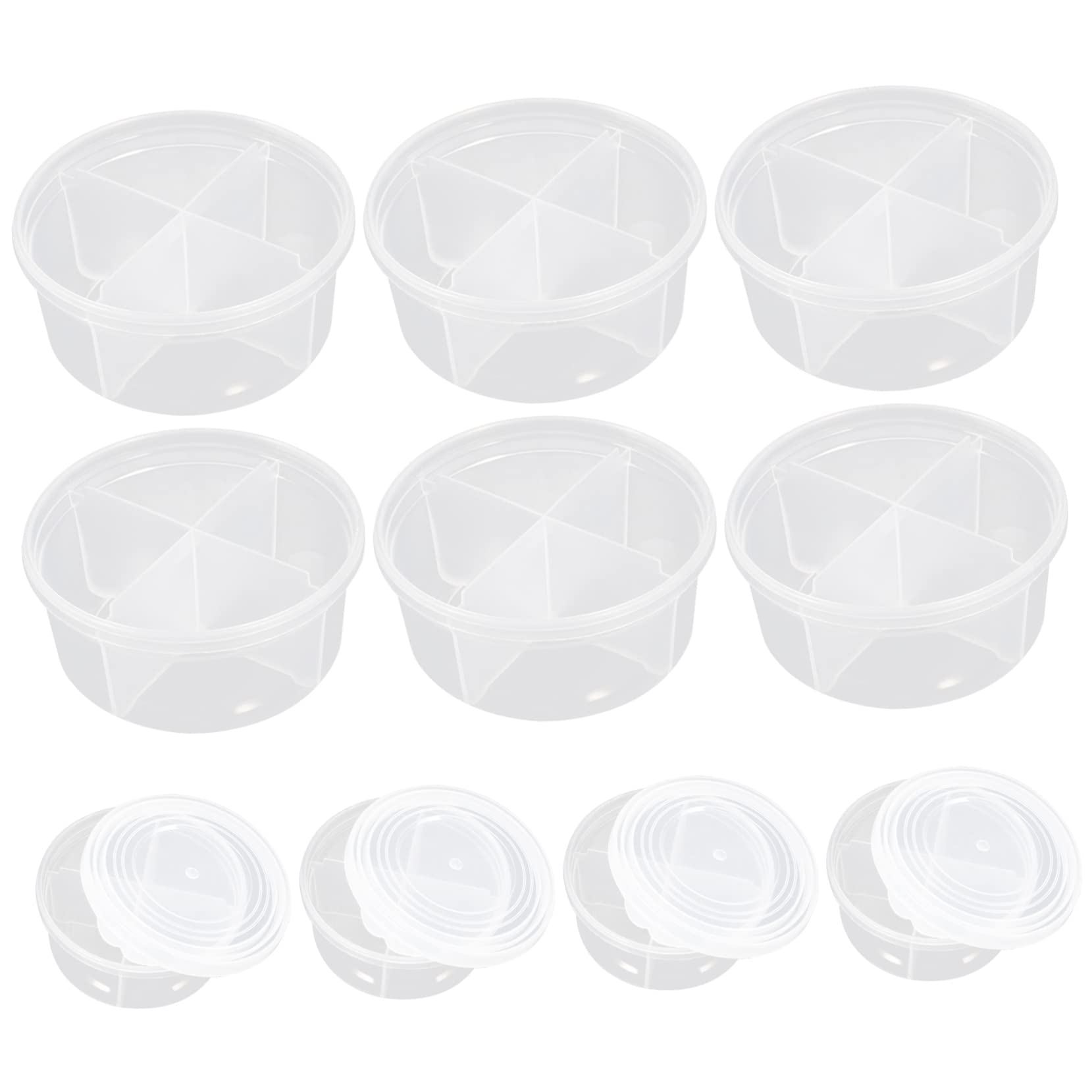 NUOBESTY 3 Set Trasparenti Con Scomparti Organizer Per Articoli Vari Contenitori Per Decorazioni Diy Custodie Leggere E Compatte Per Gioielli Perline E Accessori 12 Pezzi * 3