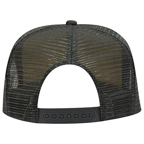Otto Polyester Foam Front 5 Panel High Crown Mesh Back Trucker Hat - Char. Gray #TOP1