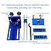 SINOCMP Doweling Jig Kit with 5 Dowel Drilling Sleeves (6/8/10mm) Adjustable Precision Woodworking Aluminum Alloy Dowel Jig Plastic Tool Box(Blue)