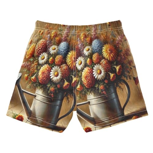 Flowers Can Water Boys Swim Trunks Quick Dry Toddler Swimsuit Boy Bathing Suits Board Shorts Swimwear L2