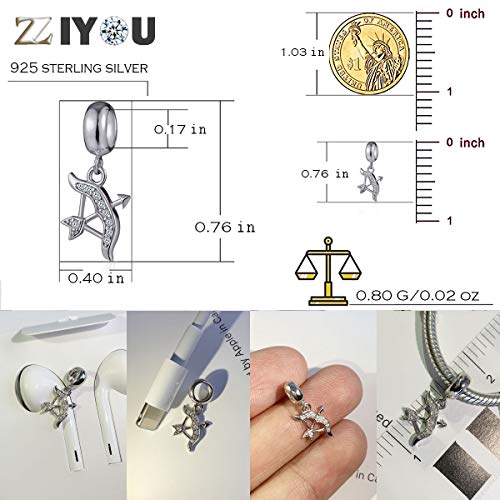 Sagittarius Zodiac Sign Charms For Charm Bracelets - 925 Sterling Silver Constellation/Horoscope Necklace Pendants, Dangling Birthstone Beads, Gifts For Women/Men And Girls/Boys/Birthday #TOP4