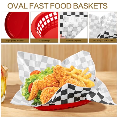 Paquete de 18 cestas de comida rápida con 100 forros - 50% de descuento - Image 3