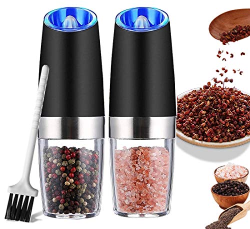 Pepper Grinder - Salt And Pepper Grinder Set|Salt And Pepper Grinder|Electric Salt And Pepper Grinder Set|Electric Pepper Grinder|Electric Automatic Salt Pepper Mill|Pepper Mills Grinders
