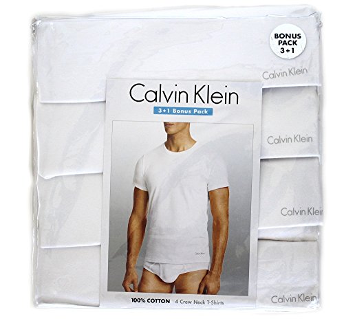 Calvin Klein Men's, Undershirts, 4 Pack Cotton Short Sleeve Crew Neck, White2