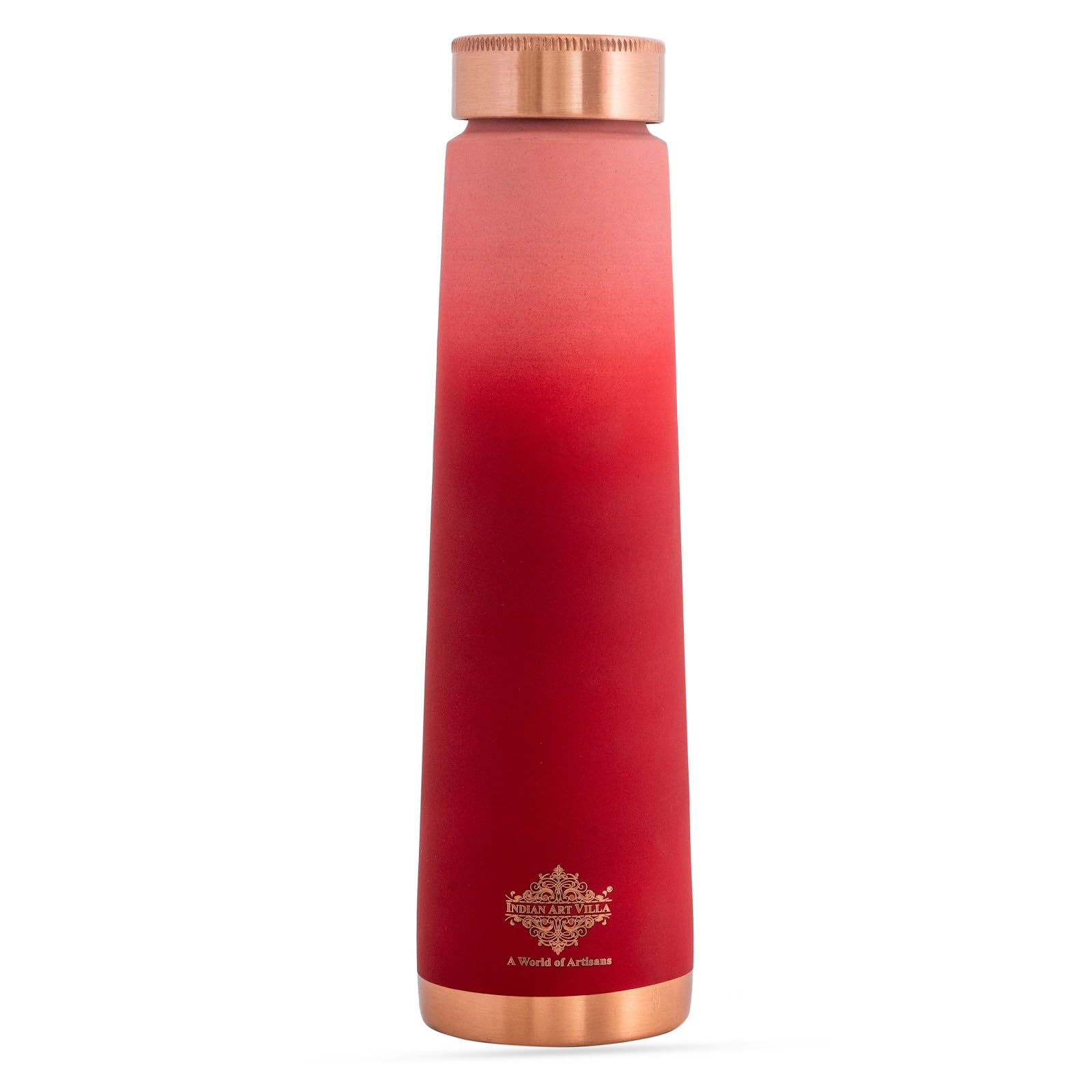 Copper Water Bottle - Ayurvedic Health & Silk Print -16