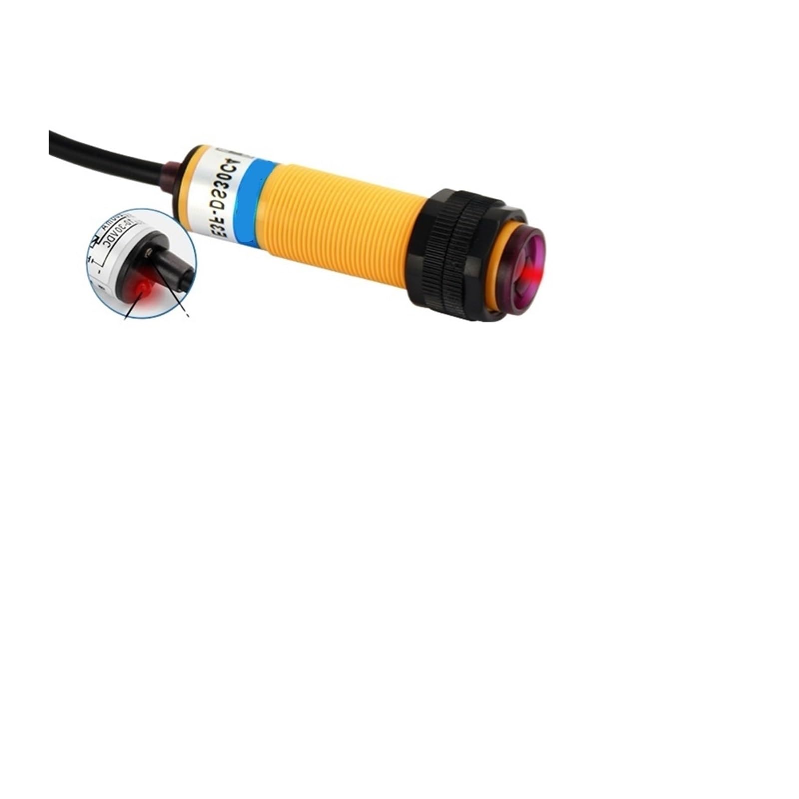 Sensor E3F Interruptor de proximidad infrarrojo AC M18 reflexión difusa(Specular Reflection,PNP 3 Wires DC-Normally Closed)