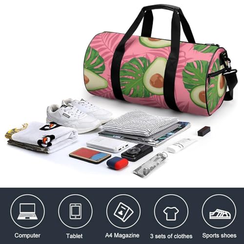 Sac de voyage avocat rose vert idéal pour vos weekends de camping - 4