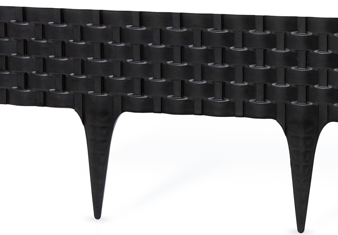 AP Supplies Lawn Edging Border Set - provides a clear separation between grass, flower beds, pathways, and other landscape features. (Rattan, Black)