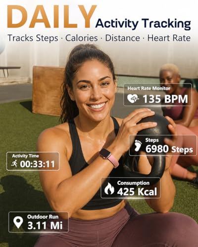 Image of MorePro Health Fitness Tracker, 24 /7 Heart Rate Monitor with Blood Pressure, Blood Oxygen, Sleep Tracking, IP68 Waterproof Activity Trackers with Step Counter, Compatible with iOS Android