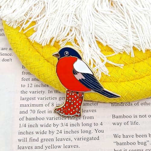 Image of Adorable Booted Bird Pin - Animal World Series | Premium Enamel Pin - Statement Lapel Pin - Plated Badge for Clothing, Bags, Hats, Jackets, and Lanyards