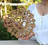 DharmaObjects Handcrafted Wooden Om Wall Decor Hanging Art (OM NATURAL)