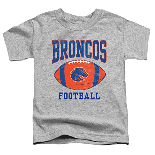 Boise State University Official Football Ball Unisex Toddler T Shirt,Athletic Heather, 4