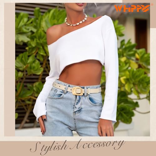 WHIPPY Skinny Women Leather Belt Ladies Thin Waist Belts for Dresses Jeans Pants2