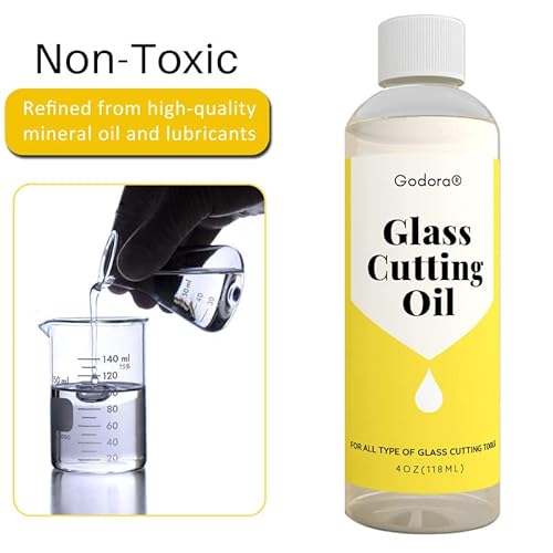 Glass Cutting Oil, Suitable for All Glass Cutting Tools, 4 Ounces Glass