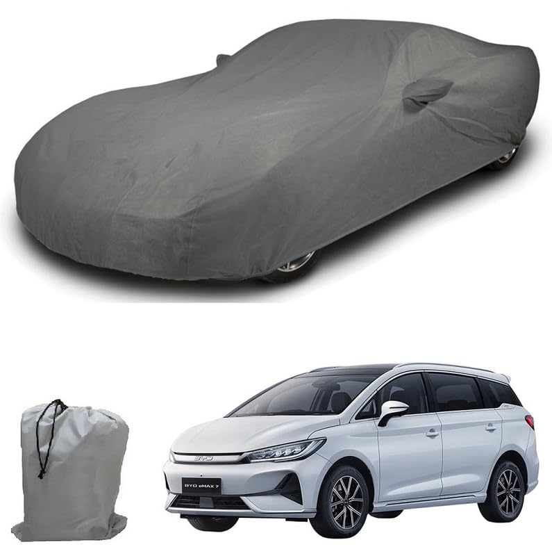Image of ARCUATE Triple Layer Custom fit Car Body Cover for BYD E max 7 |Top Layer Dustrproof | Middle Layer Waterproof | Bottom Layer Scratch Protection | Outdoor Indoor Fabric