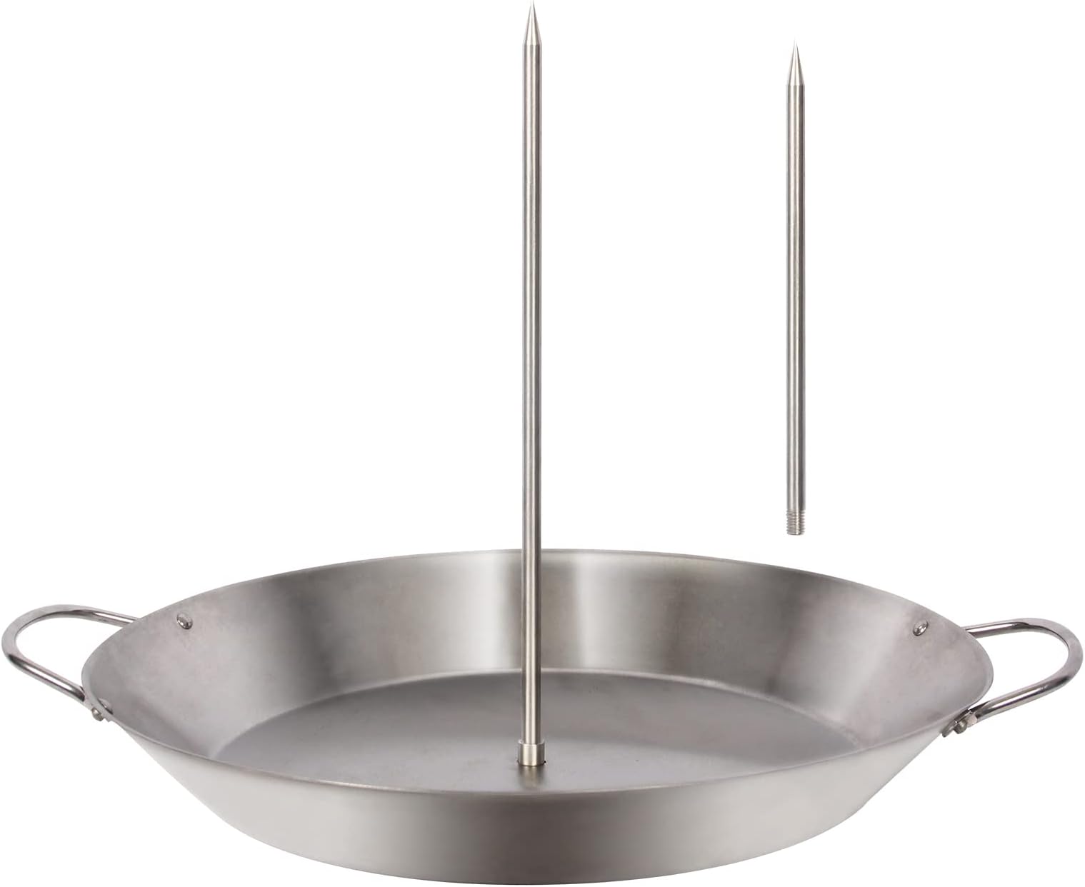 Vertical Stainless Steel Skewer Brazilian Barbecue Skewer Stand Removable Grilling Meat Spit for Roasting Meat Steak Whole Chicken Sausage