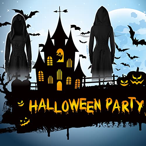 TSIRNK Halloween Costume for Women,Gothic Dress Medieval Dress Renaissance Dress Hoodie for Halloween Carnival (Black, S) TSIRNK Halloween Costume for Women,Gothic Dress Medieval Dress Renaissance Dress Hoodie for Halloween Carnival (Black, S)