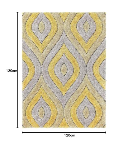 Image of Modern Soft 3D Shaggy Fur Carpets for Living Room Thick Fluffy Rugs for Bedroom, 4x4 Feet Square Multi Color