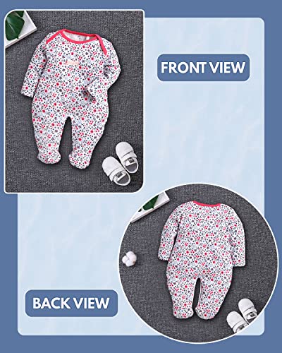 Image of BabyGo Baby Romper 100% Cotton Rompers for New Born Baby|Sleepsuits for Baby Boys & Girls |Onesies| Infant Clothes|FUSHIA| 0-3M| 3-6M| 6-9M| Pack of 2