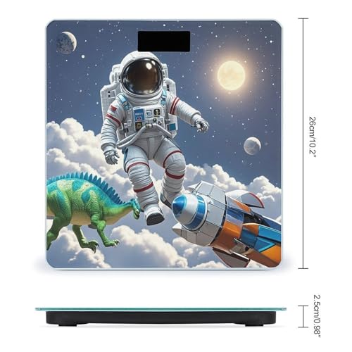 Báscula digital para baño con vidrio templado y pantalla LED miniatura 2
