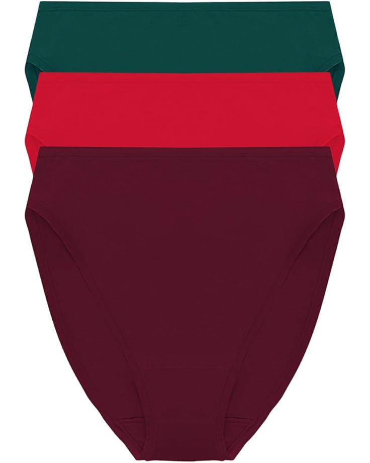 Natori Bliss Bare Cotton High Cut Brief 3-Pack - Main View