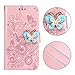 Produktbild Xingyue Aile Cover & Hüllen Für Samsung Galaxy A6 (2018), Diamond Encrusted Butterflies Love Flowers-Muster Horizontal Flip Ledertasche mit Halter & Kartensteckplätze & Brieftasche & Lanyard für Samsu