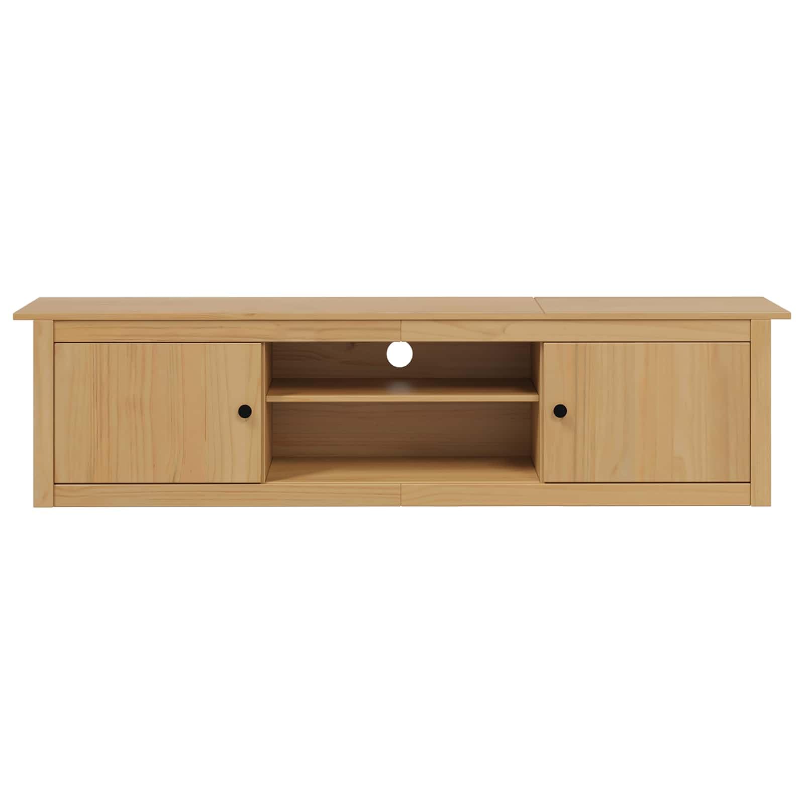 Szafka pod telewizor ścienna z litego drewna sosnowego 158 x 40 x