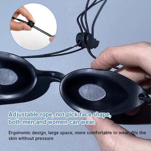 AzureRay Infrarot Schutzbrille für Solarium & Rotlichtlampe, Ergonomische Solarium Brille mit UV-Schutz, verstellbar & elastisch, ideal für Schönheitsbehandlungen & Bräunungsschutz