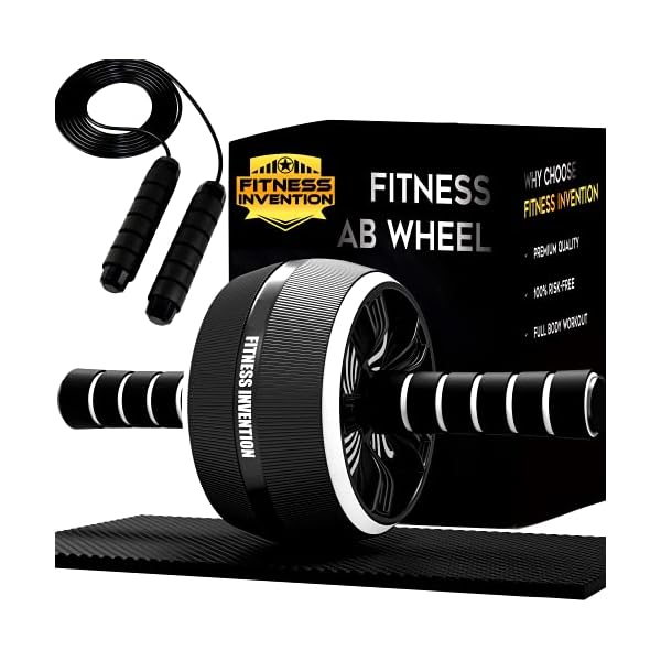 Ab Roller Wheel - 3-In-1 Ab Wheel Roller & Jump Rope - Ab Roller for Abs Workout - Ab Wheel Roller for Core Workout - Rueda Para Abdominales - Abs Roller for Abs Workout - Exercise Wheels for Abs - Workout Equipment for Home Workouts