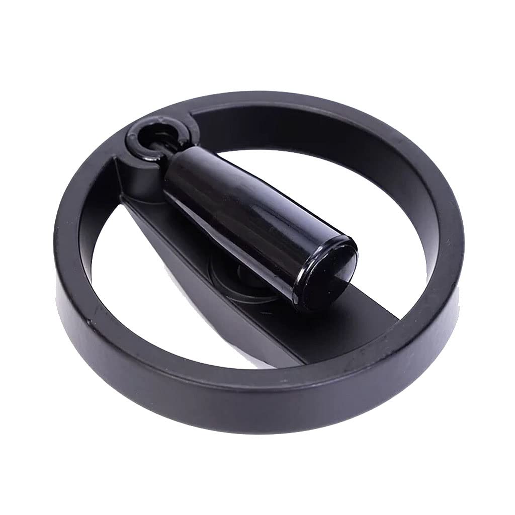 Goanilad 1pcs Aluminum Alloy Foldable Handwheel, Double Spoke Handwheel, 100 125mm Folding Handle(Hollow,12 * 125)