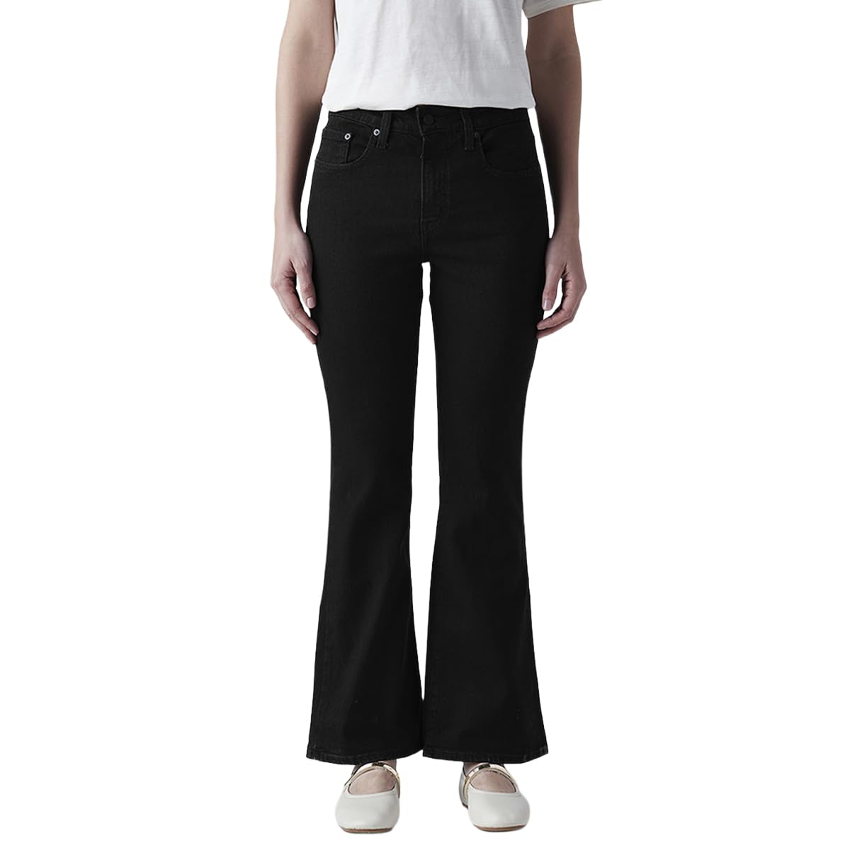 levi's Women's 726 Black Flared fit high Rise Jeans-picture-29