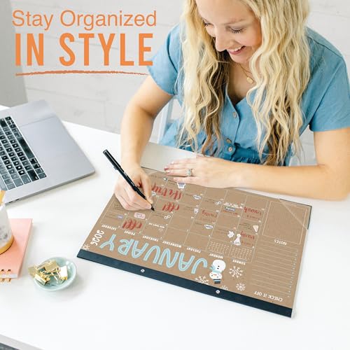 Image of Hadley Designs Large Teacher Desk Calendar 2026-2027 - Desktop Calendar 2026, 18-Month Academic Desk Calendars for School, Home & Office, Cute Classroom Must Haves, Back to School Teacher Gifts