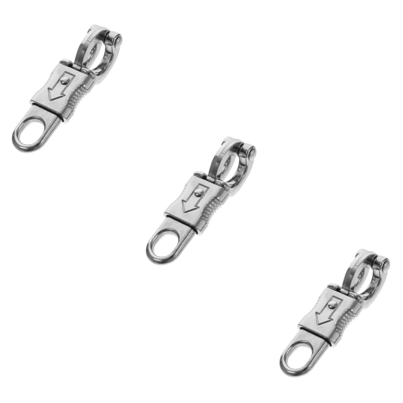 OUNONA 3pcs Ergonomic Hook 102mm Quick Release Snap for Fixed-Eye Detachable Swivel for Riding