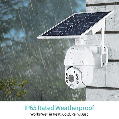 Wireless Outdoor 4G Lte Cellular Security Camera Solar Powered, 1080P Spotlight Color Night Vision, Motion Detection, Two-Way Audio, Cloud And Local Storage #TOP4