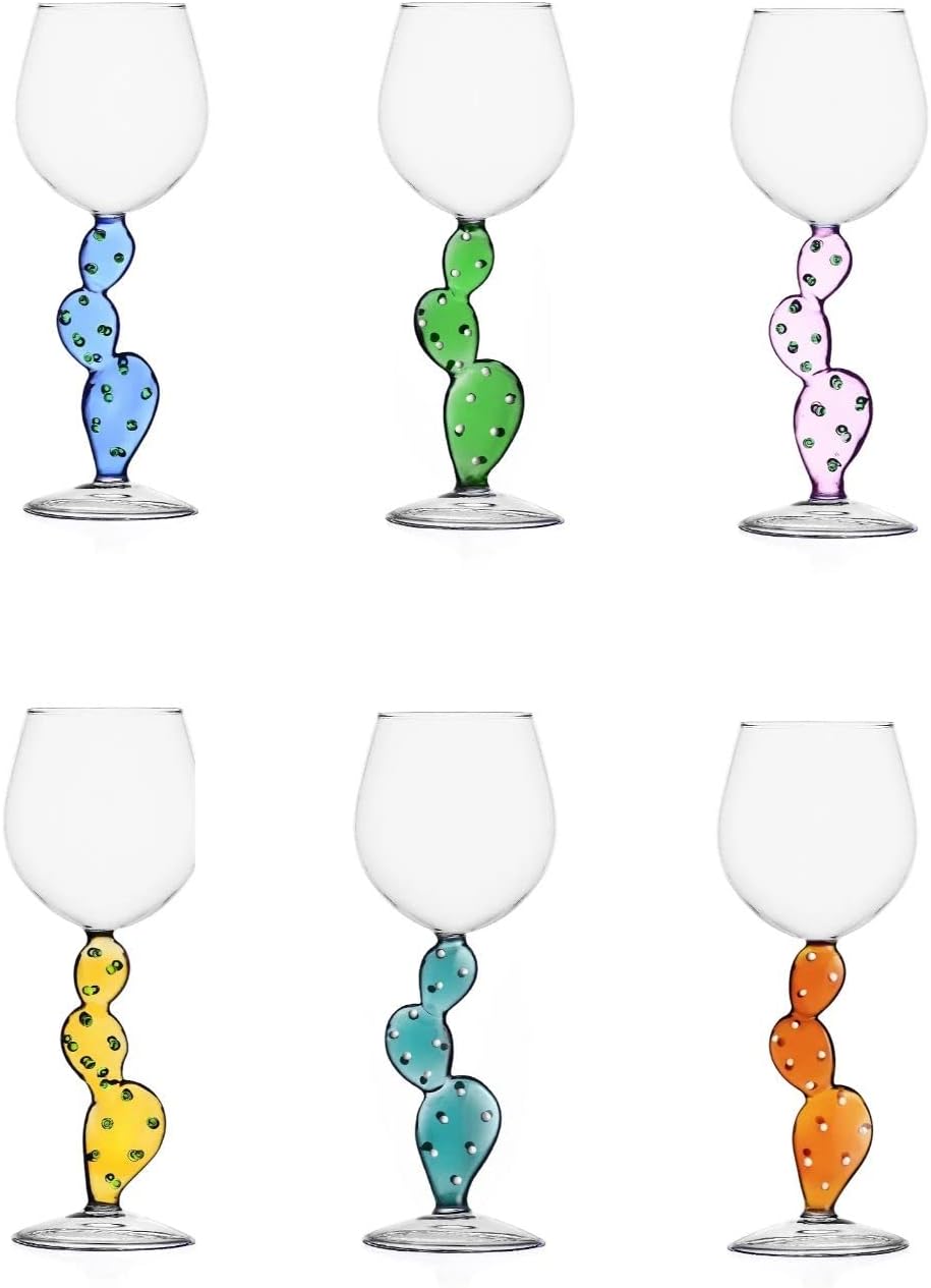Ichendorf Set 6 Bicchieri da Acqua in vetro Decorato Aniali Anial