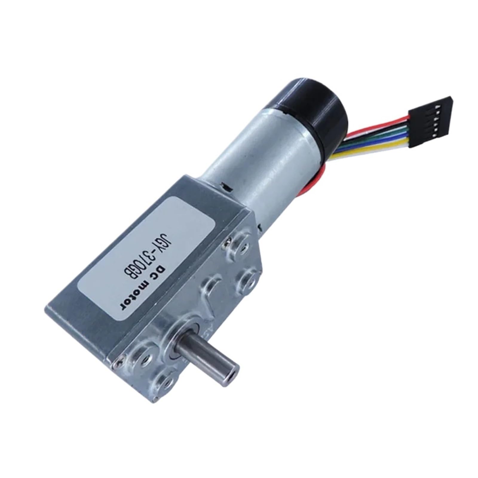 Motores con codificadores Reductor de engranajes CC de tornillo sin fin JGY-370GB, 12 V, codificador Hall de baja velocidad, cubierta a prueba de polvo, codificador de motor, motor reversible con auto